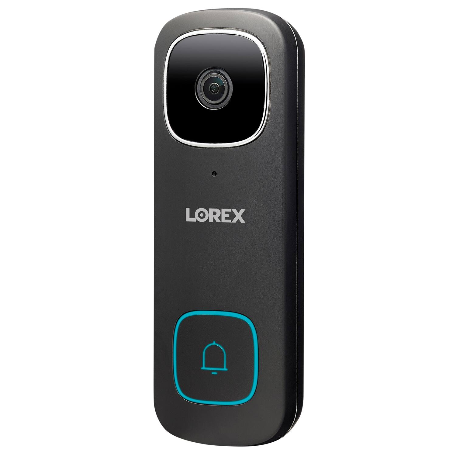 Alt View 1. Lorex - 2K QHD Wired Smart Video Doorbell with Person Detection - Black.