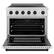 Angle. ZLINE - 36 in. Wide 5 Elements Autograph 5.2 Cu.Ft. Paramount Freestanding Induction Range with Black Accents & White Door - Matte White.