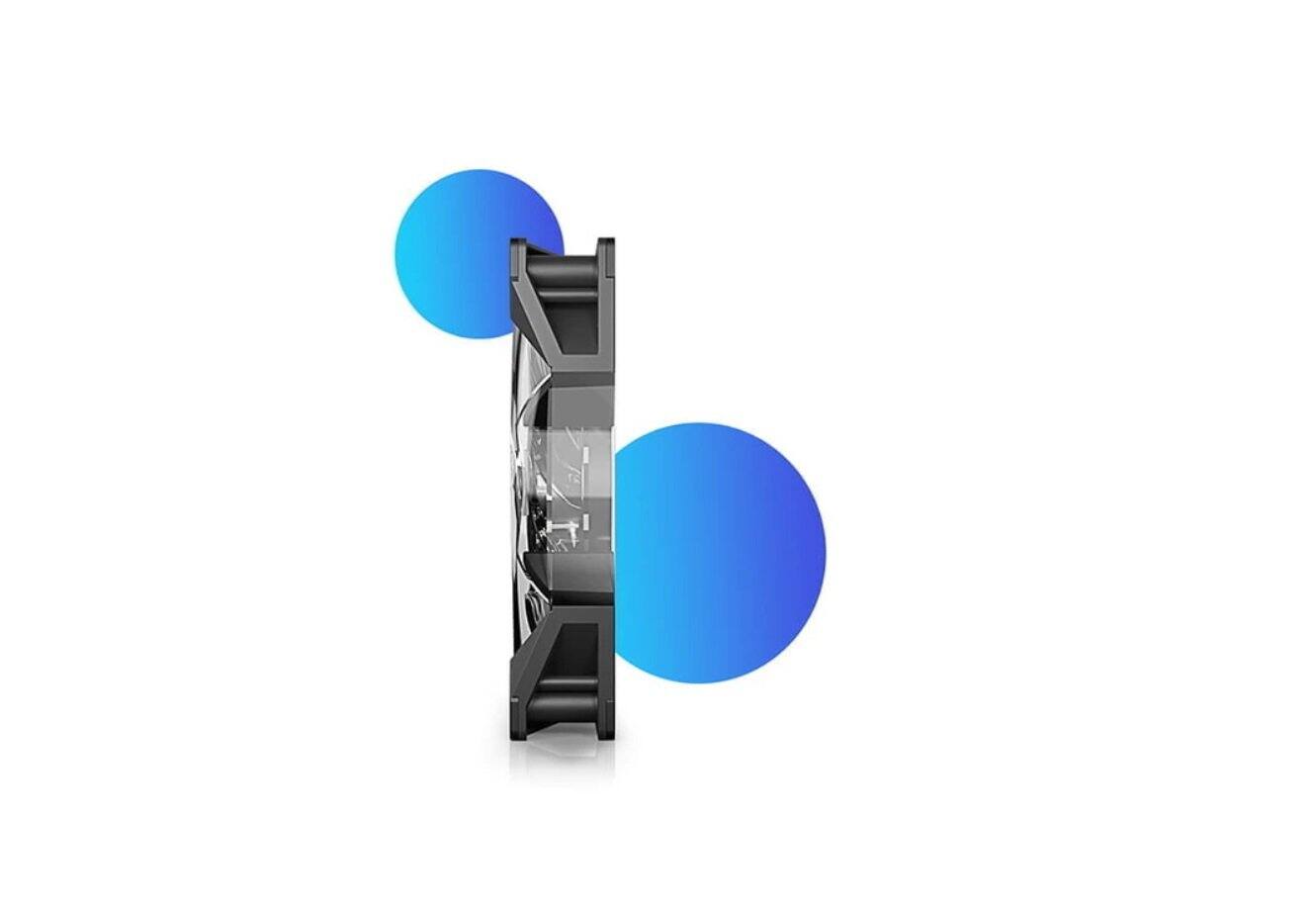 Alt View 1. Dynatron - HoloFan 120mm Case Fan, 103 mm Display Dimension, 300 x 49 dpi Resolution - Black.