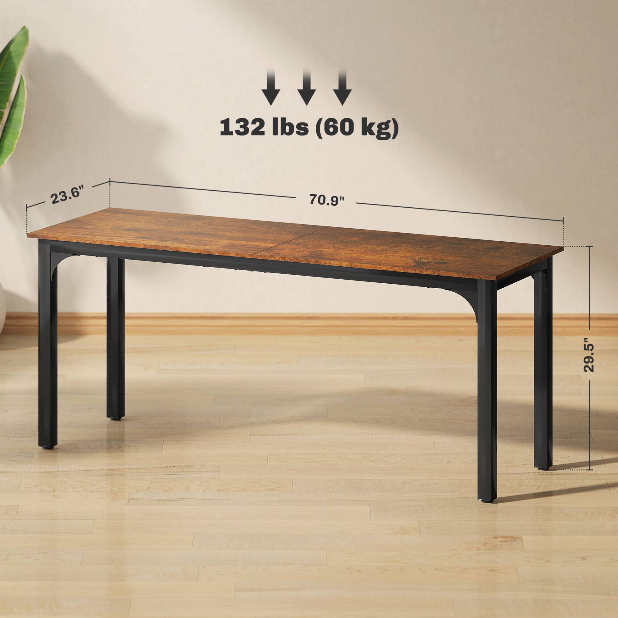 132 lbs (60 kg)  
23.6"  
70.9"  
29.5"