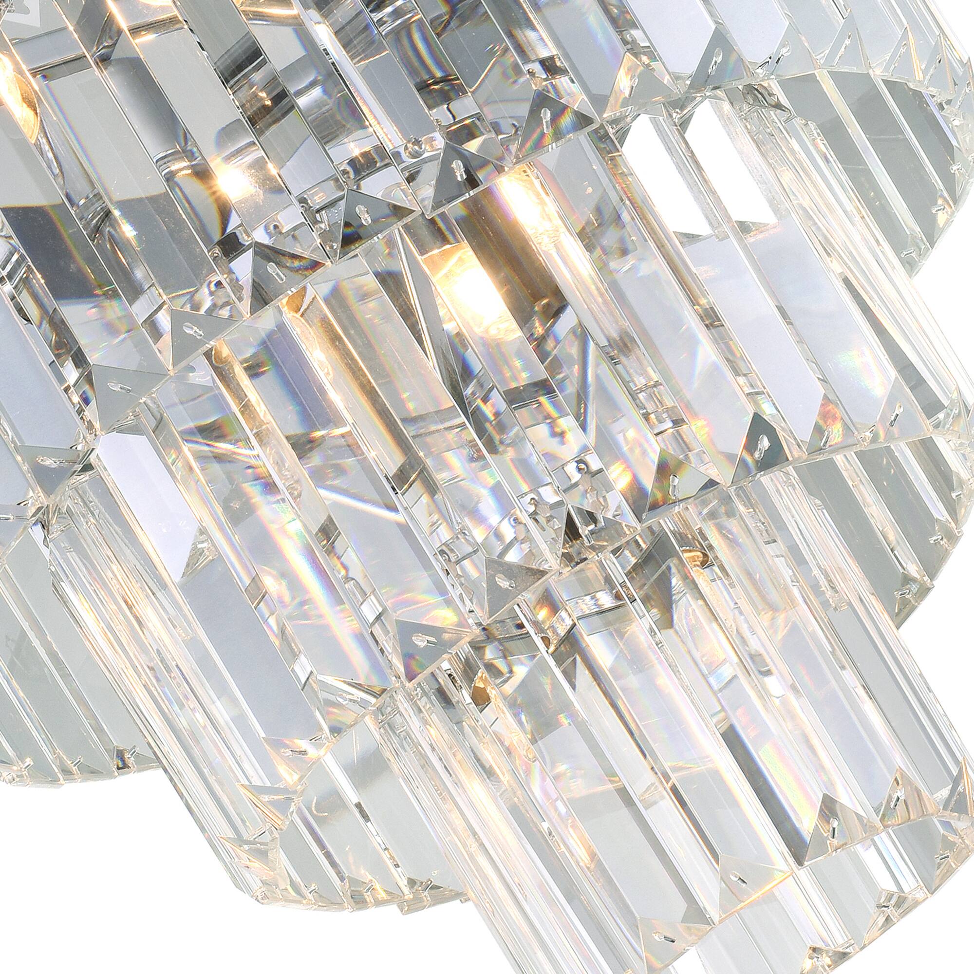 Left. CWI Lighting - Weiss 8 Light Flush Mount With Chrome Finish - Chrome.