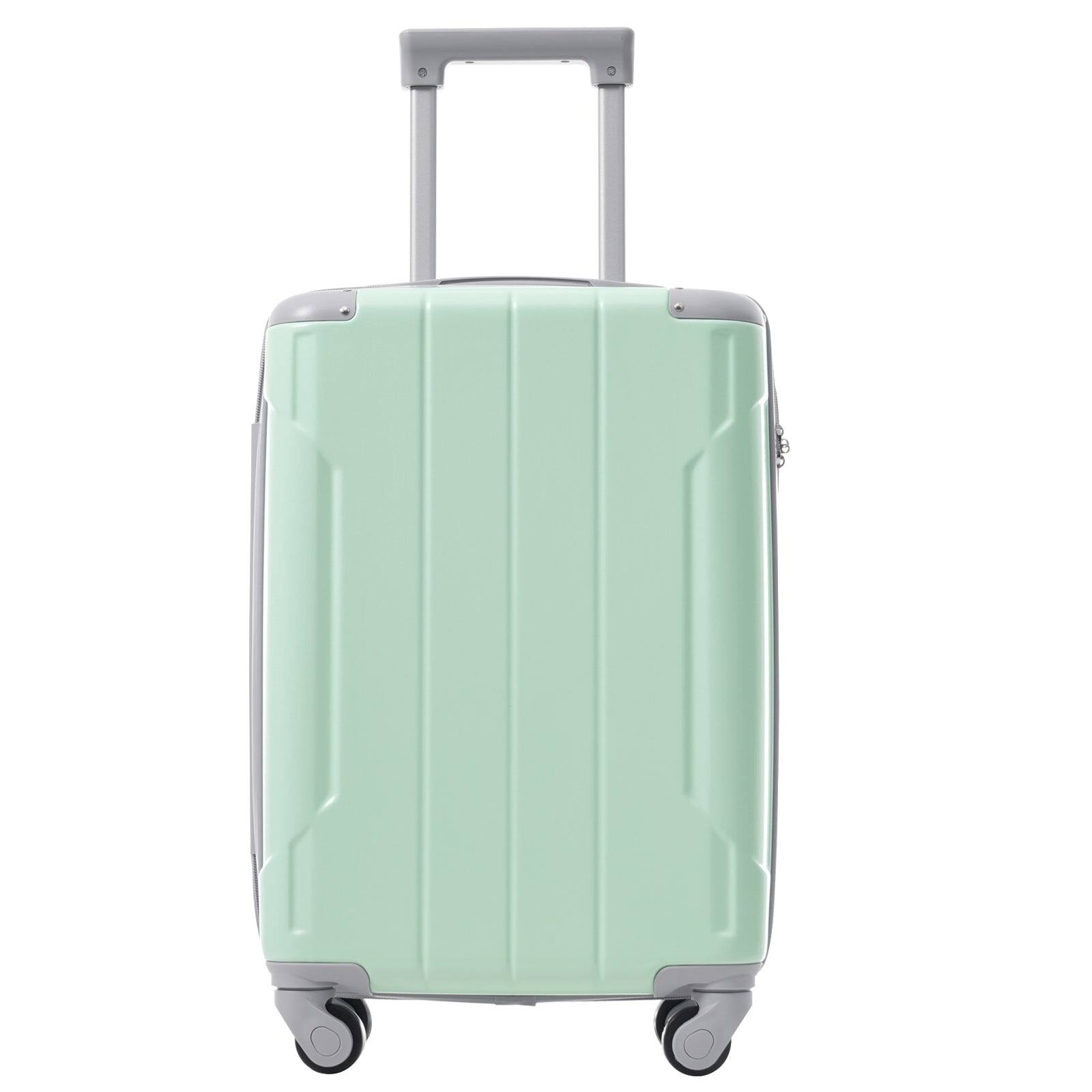 Alt View 4. BreeBe - 20-Inch Carry-On Luggage Set 3-Piece, Lightweight Hardshell ABS Suitcases with Spinner Wheels for Travel - Soft Lime.