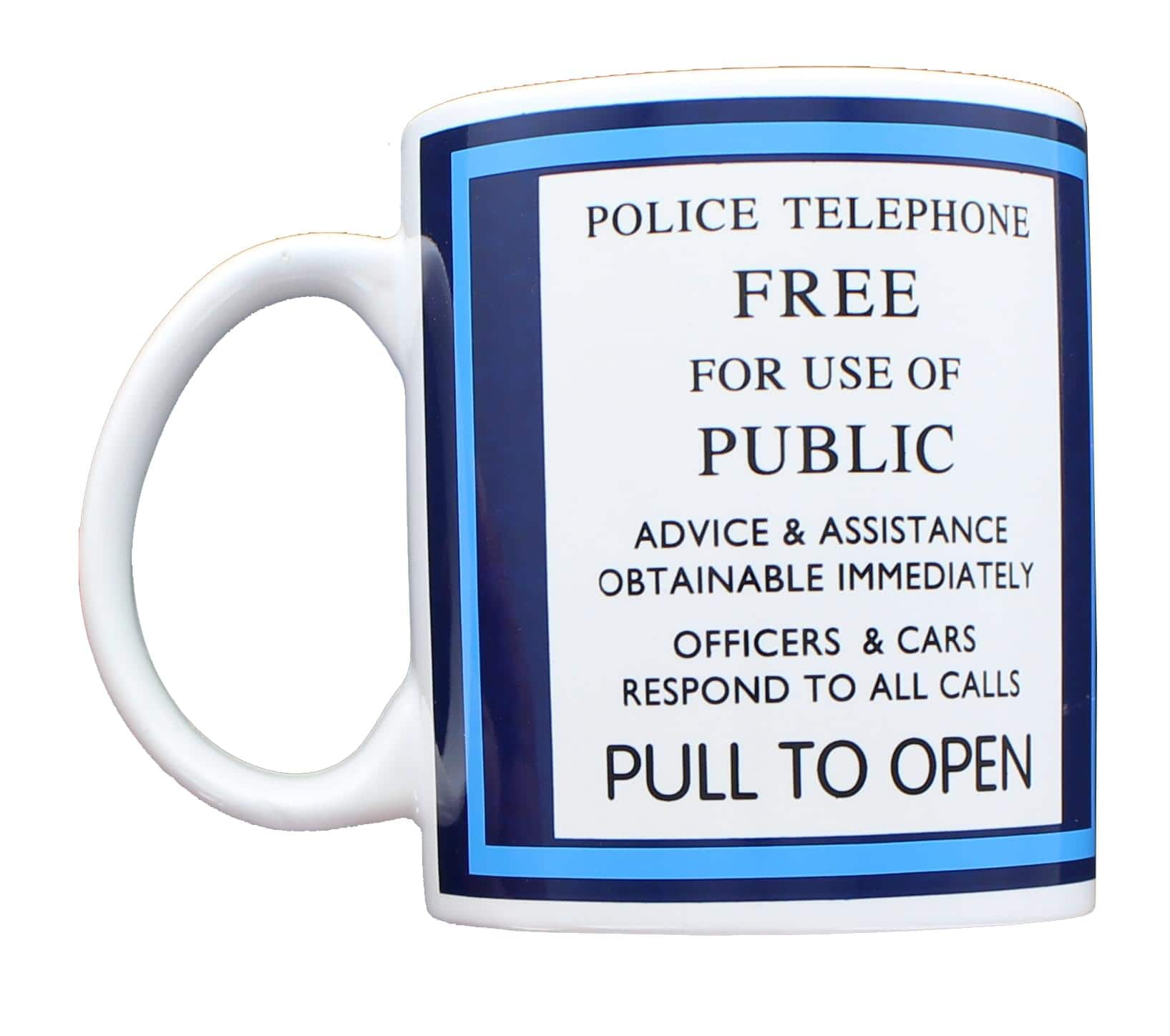 Seven20 - Doctor Who Tardis Police Telephone Ceramic Coffee Mug - Blue