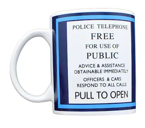 POLICE TELEPHONE
FREE
FOR USE OF
PUBLIC
ADVICE & ASSISTANCE
OBTAINABLE IMMEDIATELY
OFFICERS & CARS
RESPOND TO ALL CALLS
PULL TO OPEN