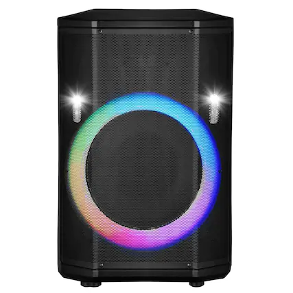 Front. iQ Sound - 15-Inch Portable BT Speaker with Tiltable Audio Enhancement - Black.