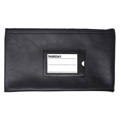 Front. Nadex Coins - 7-Day Pack of Zippered Bank Deposit Cash and Coin Bags with Card Window.