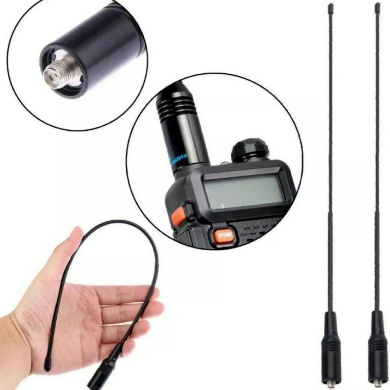 Back. Stock Preferred - 1 Pc Baofeng NA771 SMA Female Dual Band Antenna - Black.