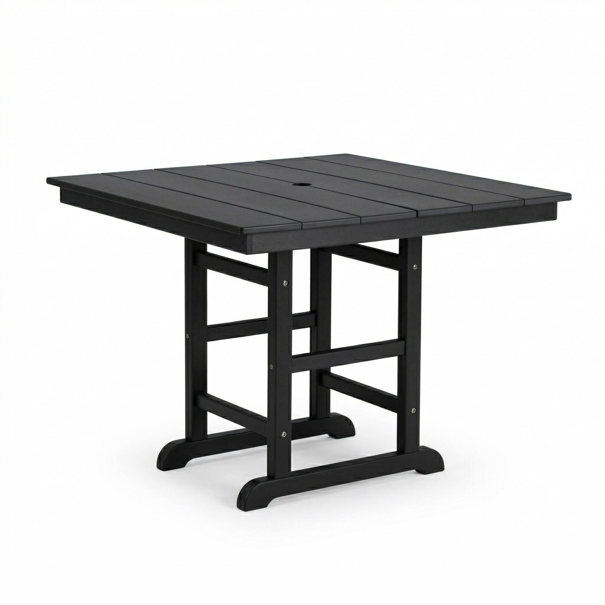 Alt View 1. Boyel Living - HDPE Folding Square Patio Dining Table 37.8-in L x 37.8-in W - Black.