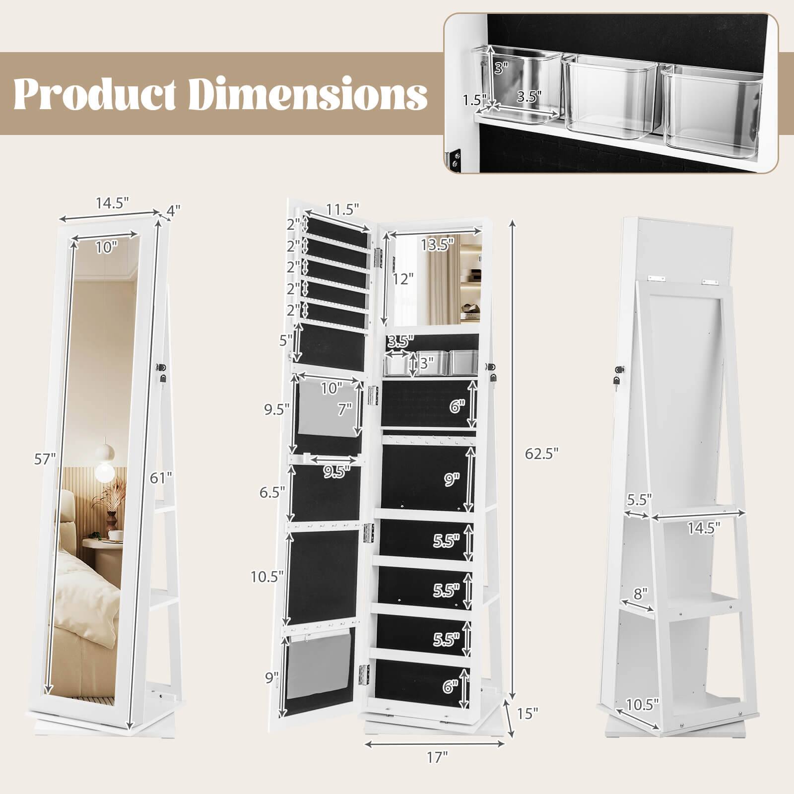 Product Dimensions

- 1.5" x 3.5" x 14.5" x 10" x 4" x 11.5" x 2" x 2" x 2" x 2" x 28" x 13.5" x 12" x 57" - 61" x 5" x 9.5" x 6.5" x 10.5" x 10" x 7" x 9.5" x 3.5" x 3" x 6" x 5.5" x 5.5" x 62.5" x 5.5" x 8" x 14.5" x 5.5" x 9" x 6" x 15" x 10.5" x 17"