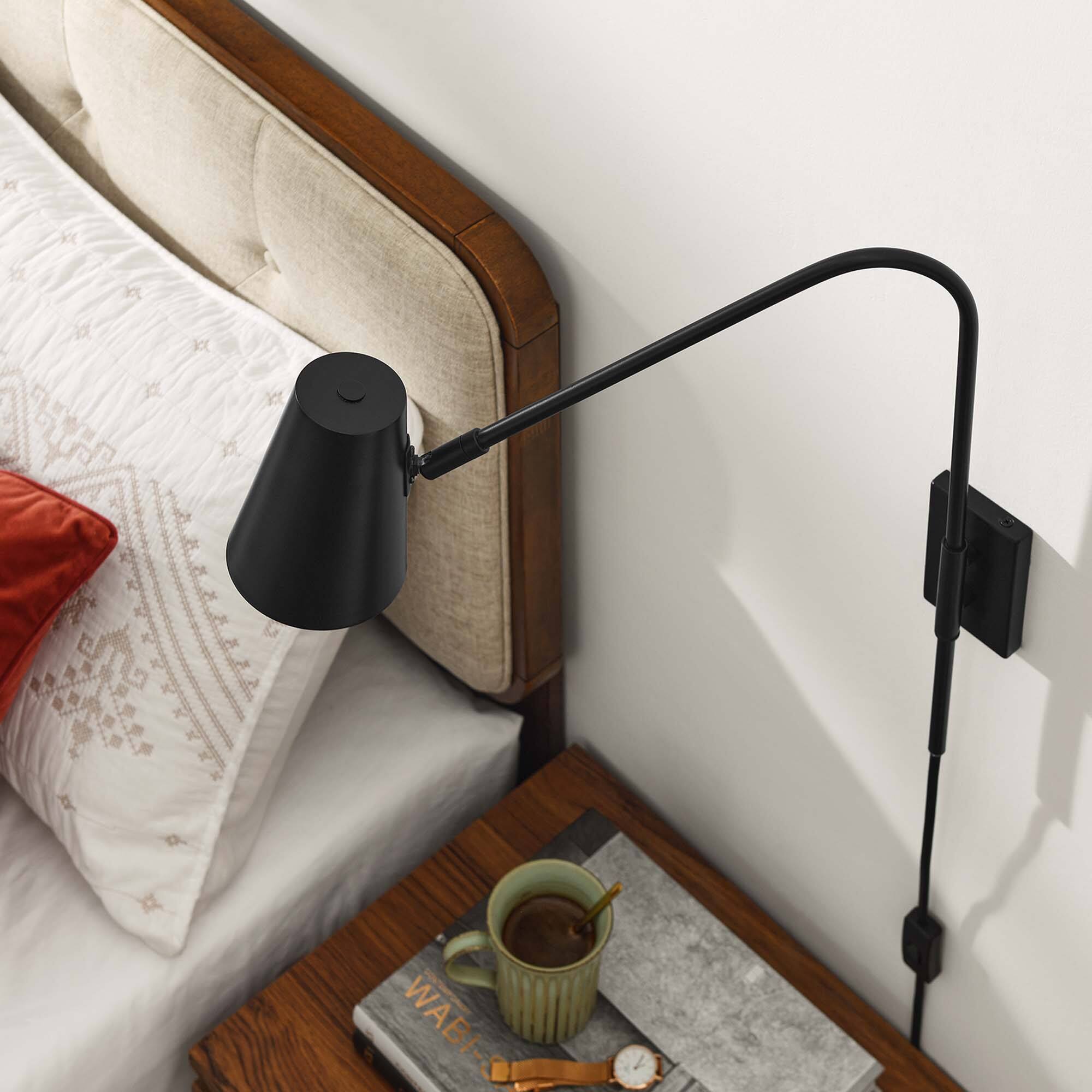 Alt View 2. Modway - Faye Metal Wall Sconce by Modway - Black.