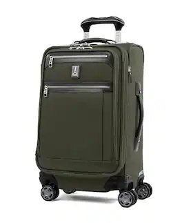 Travelpro - Platinum Elite Softside Expandable Checked Luggage, 8 Wheel Spinner Large Suitcase, TSA Lock, Men and Women - Pilot Green