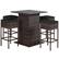 Alt View 7. Costway - 5PCS Patio Rattan Bar Table Stool Set Hidden Storage Shelf Cushion - Black.