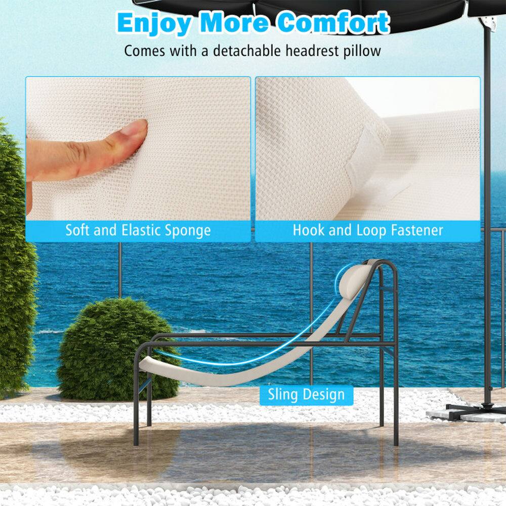 Enjoy More Comfort  
Comes with a detachable headrest pillow  

- Soft and Elastic Sponge  
- Hook and Loop Fastener  
- Sling Design