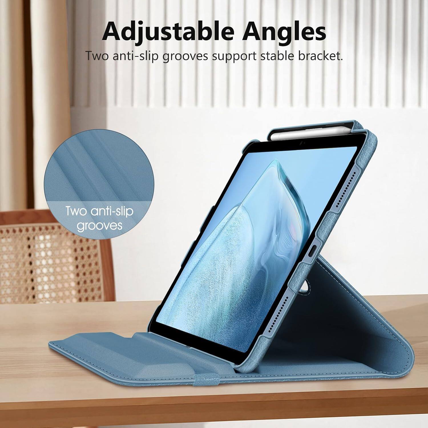 Adjustable Angles  
Two anti-slip grooves support stable bracket.  
Two anti-slip grooves