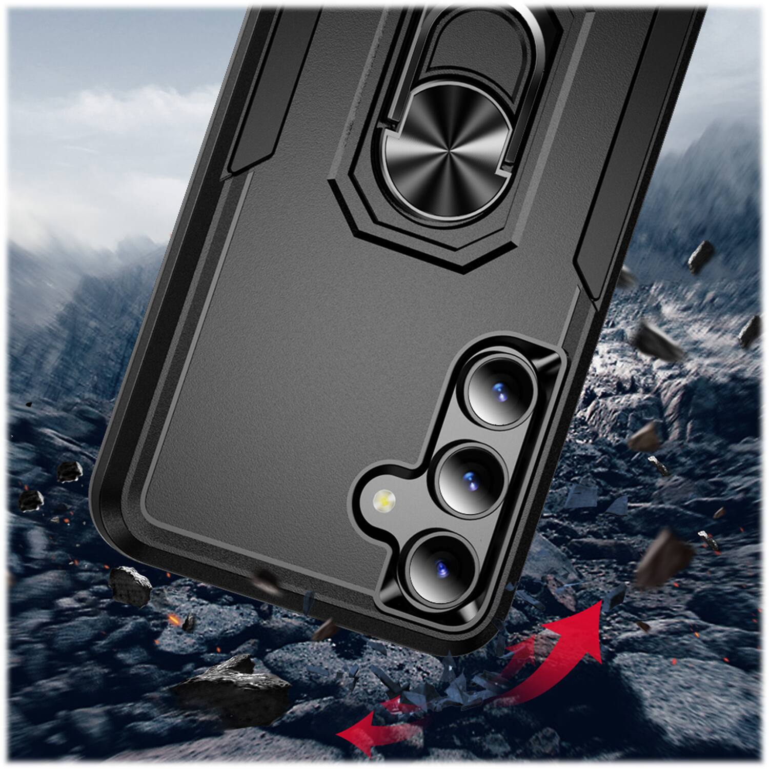 Alt View 16. SaharaCase - ArmorPro Kickstand Case for Samsung Galaxy S24 - Scorpion Black.