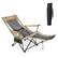Front. Costway - Folding Camping Chair with Detachable Footrest for Fishing, Camp, Picnics Khaki - Khaki.