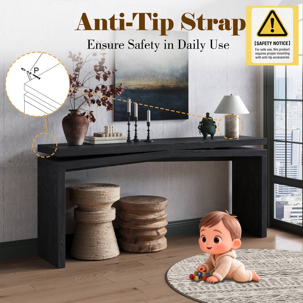 Anti-Tip Strap  
Ensure Safety in Daily Use  

[SAFETY NOTICE]  
For safe use, this product requires proper mounting with anti-tip accessories