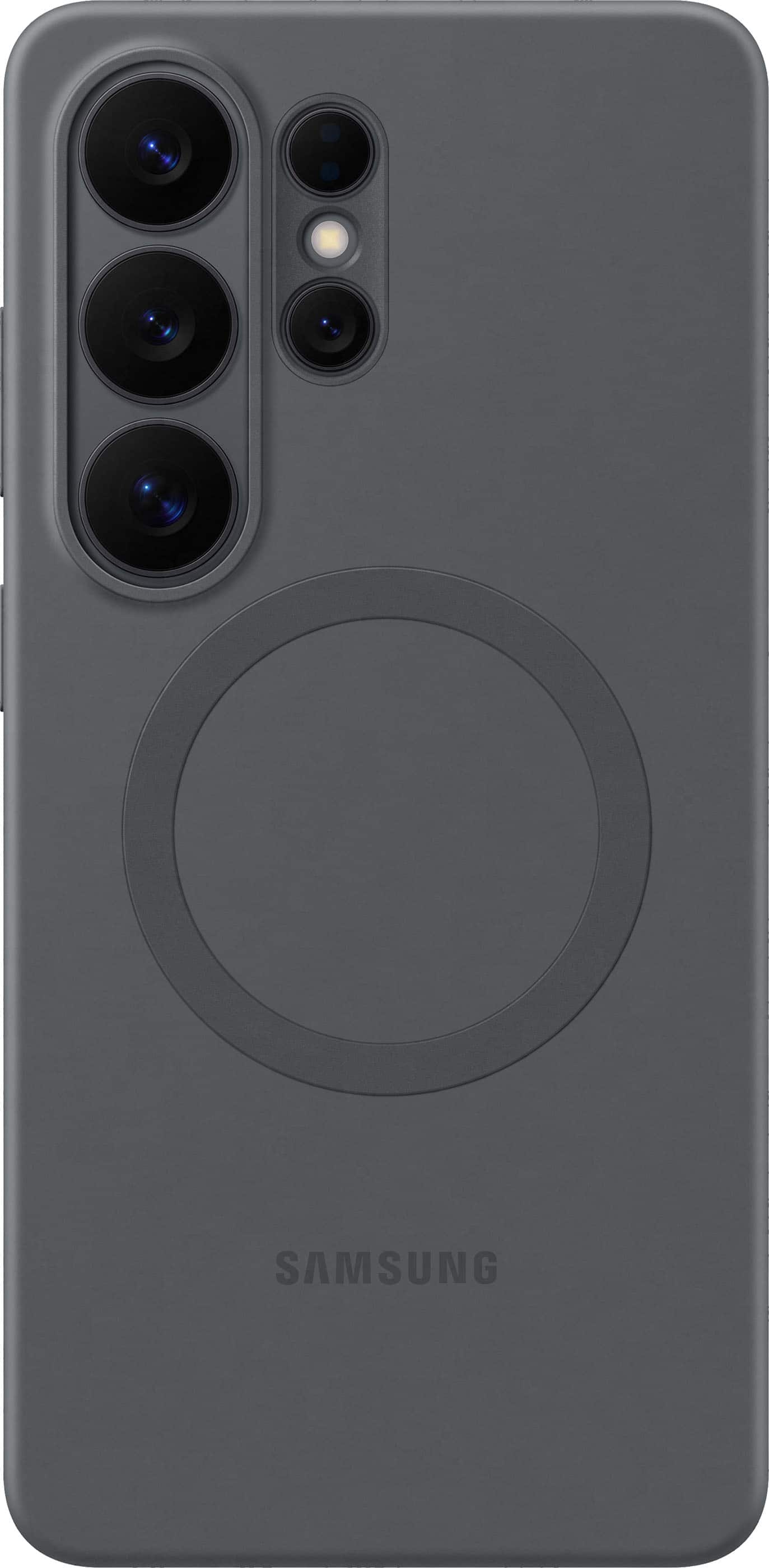 Front. Samsung - Galaxy S26 Ultra Silicone Magnet Case - Black.