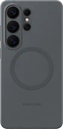 Front. Samsung - Galaxy S26 Ultra Silicone Magnet Case - Black.