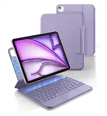 Front. Dexnor - Keyboard Case for iPad Air 11 inch (M4 2026/M3/M2)/ iPad Air 5th/4th Gen/ iPad Pro 11-inch 4th/3rd/2nd/1st Generation - Purple.