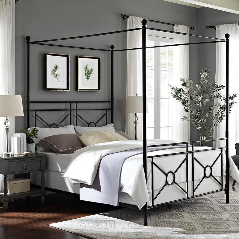 Alt View 1. Crosley Furniture - Montgomery Queen Bed - Headboard - Black.