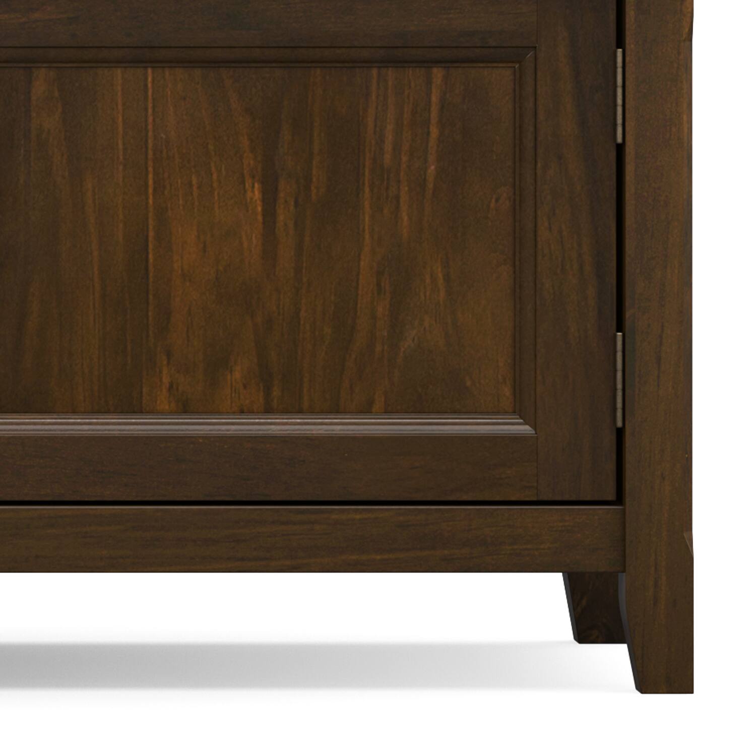 Alt View 6. Simpli Home - Burlington SOLID WOOD 72 inch Wide Transitional TV Media Stand - Mahogany Brown.