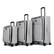 Front. Bugatti - Reborn Luggage Set (3-Piece) - Gray.
