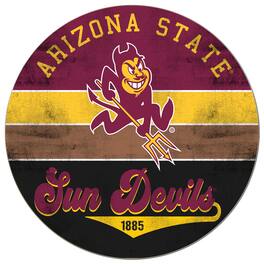 Jardine - Arizona State Sun Devils 20'' x 20'' Retro Logo Circle Sign - Maroon