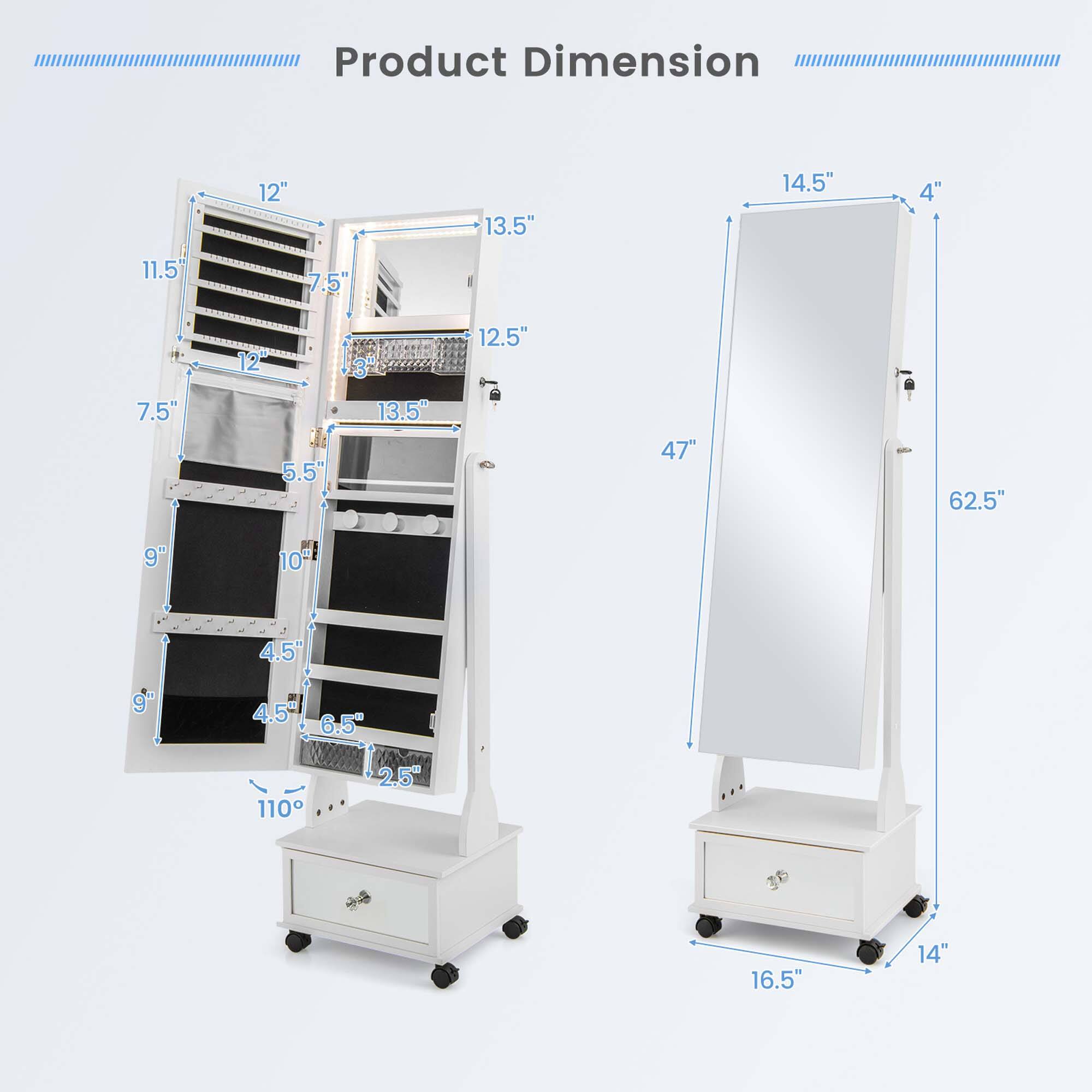 Product Dimension:

* 12" 13.5" 14.5"
* 4 11.5 7.5
* 12 3" 12.5" 7.5"
* 5.5 13.5" 47" 62.5"
* 9 10 4.5"
* 9 4.5" 6.5"
* 110 2.5 16.5" 14"