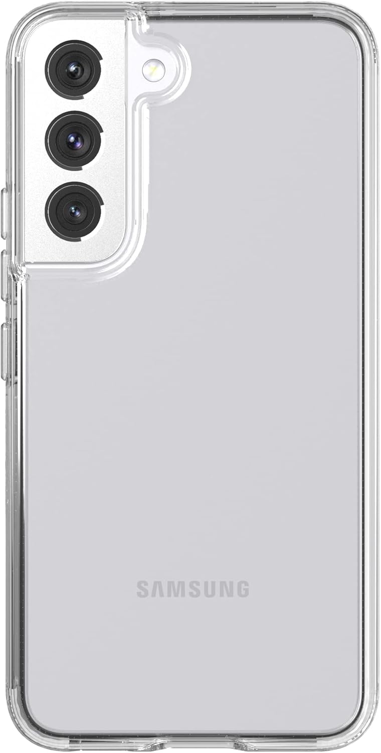 Left. Tech21 - Tech 21 EvoClear  Multi-Drop Phone Protection Clear Case For Samsung Galaxy S22 - Clear.