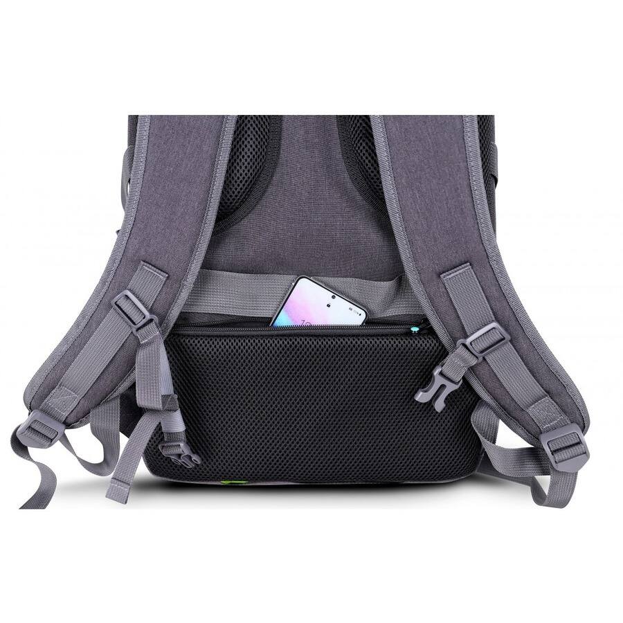 Alt View 2. Urban Factory - Urban Factory Carrying Case (Backpack) for 10.5" to 17.3" Notebook, Tablet, Smartphone - Gray/Black - Water Resistant - Gray/Black.
