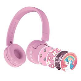DORLUKFU - POP Fun | Foldable Bluetooth Kids Headphones + Microphone, Works Wired or Wireless - SafeAudio Volume Limiting for