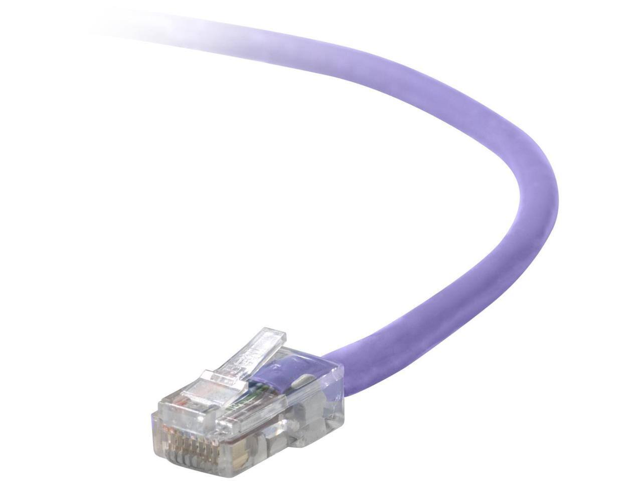Front. Belkin - Belkin A3L791-04-PUR 4 ft. Cat 5E Purple CAT 5e RJ45(M-M)  Purple Patch Cable.