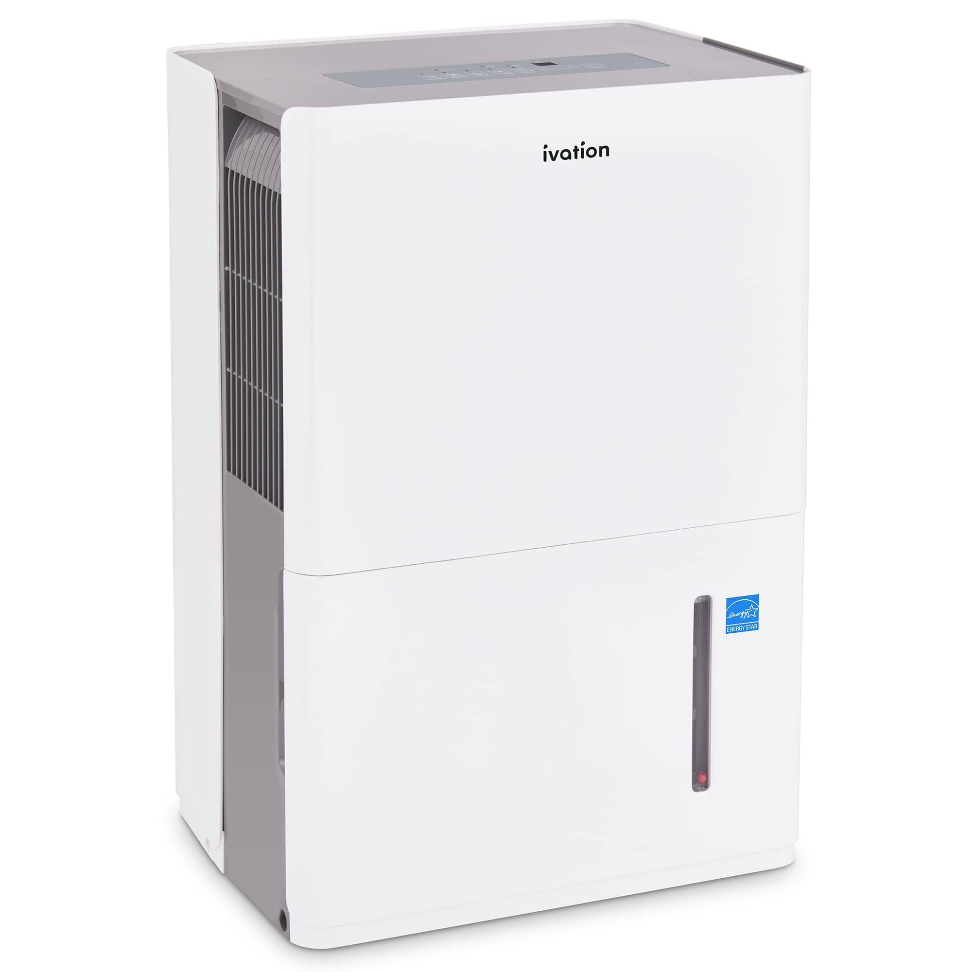 Ivation - 3,000 Sq. Ft Energy Star Dehumidifier with Hose Connector, Humidity Control & Auto Shutoff - White