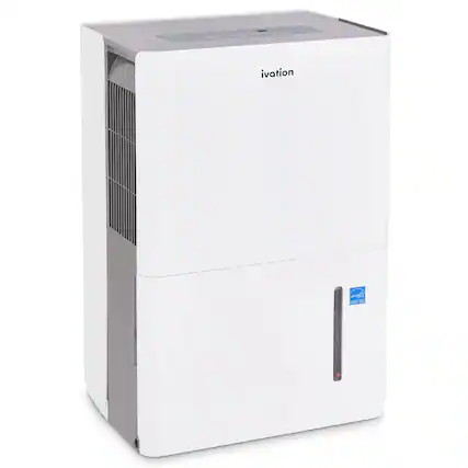 Front. Ivation - 4,500 Sq. Ft Energy Star Dehumidifier with Hose Connector, Humidity Control & Auto Shutoff - White.