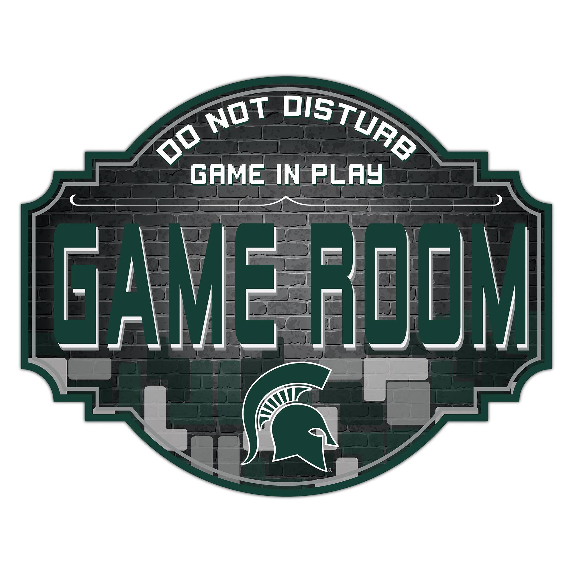 Michigan State Spartans 12'' Game Room Tavern Sign