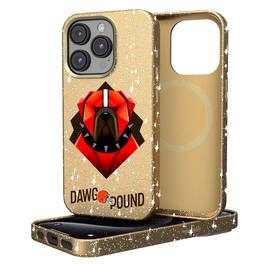 Keyscaper - NFL - Cleveland Browns 2024 Illustrated Limited Edition Bling iPhone Case - 15 - Gold
