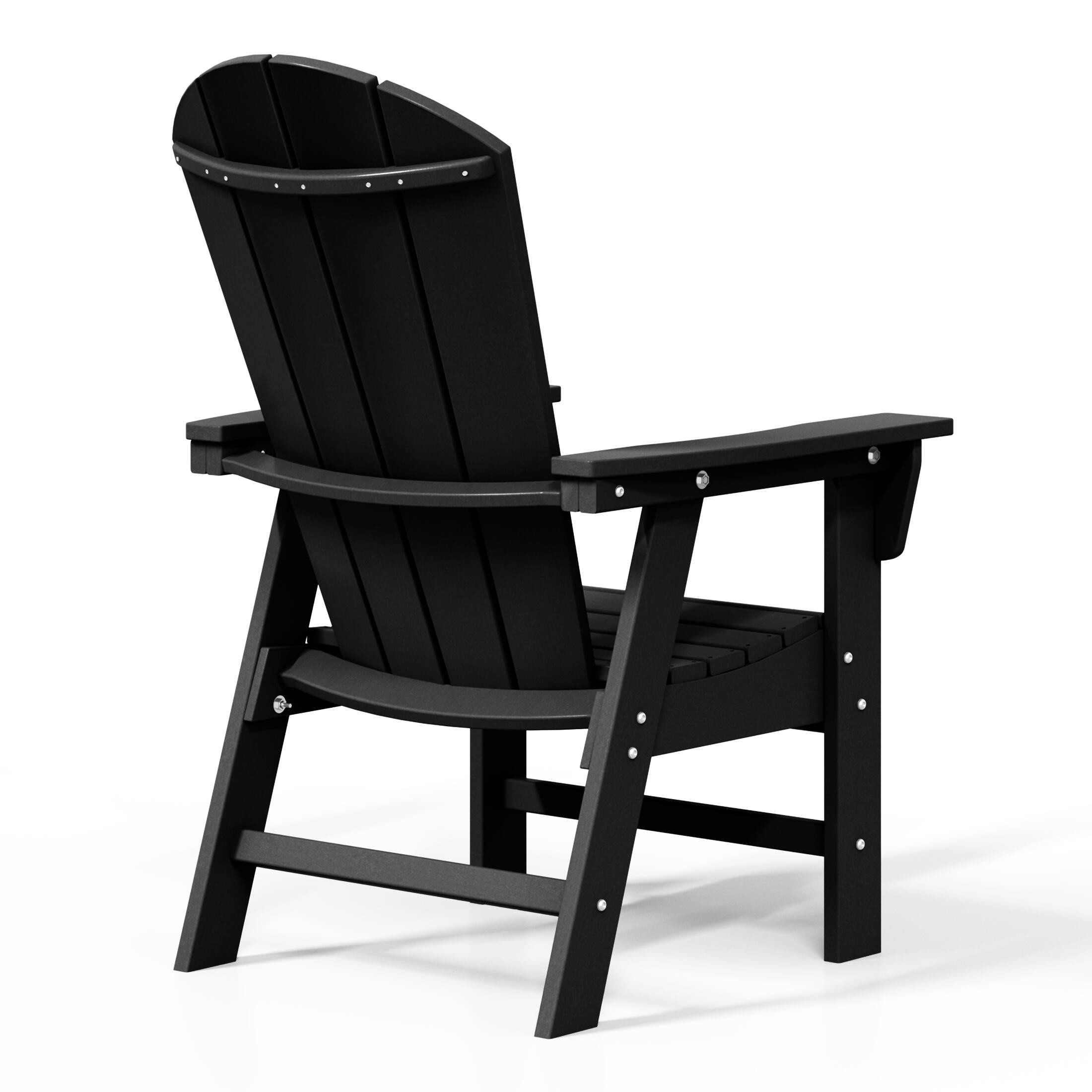 Alt View 2. WestinTrends - WestinTrends Malibu 5 Piece Outdoor Patio Dining Round Table and Curved Back Armchair Set - Black.