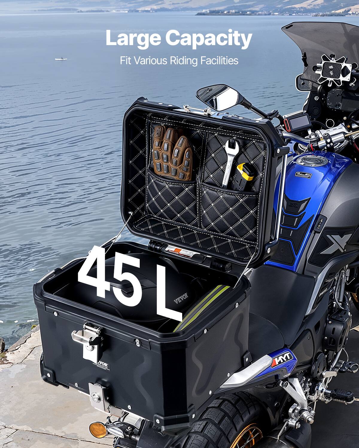 Large Capacity  
Fit Various Riding Facilities  

45 L