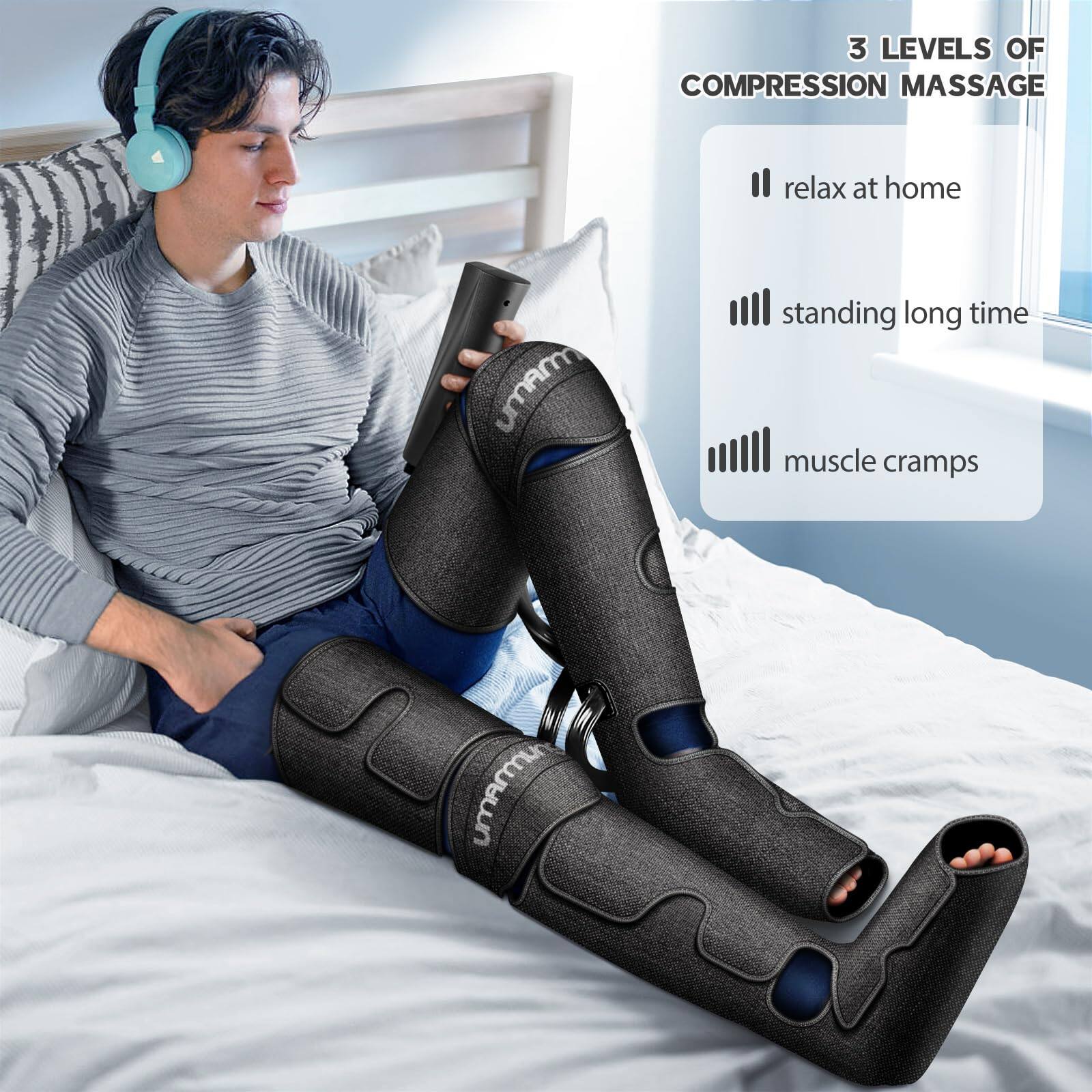 3 LEVELS OF COMPRESSION MASSAGE

- relax at home
- standing long time
- muscle cramps