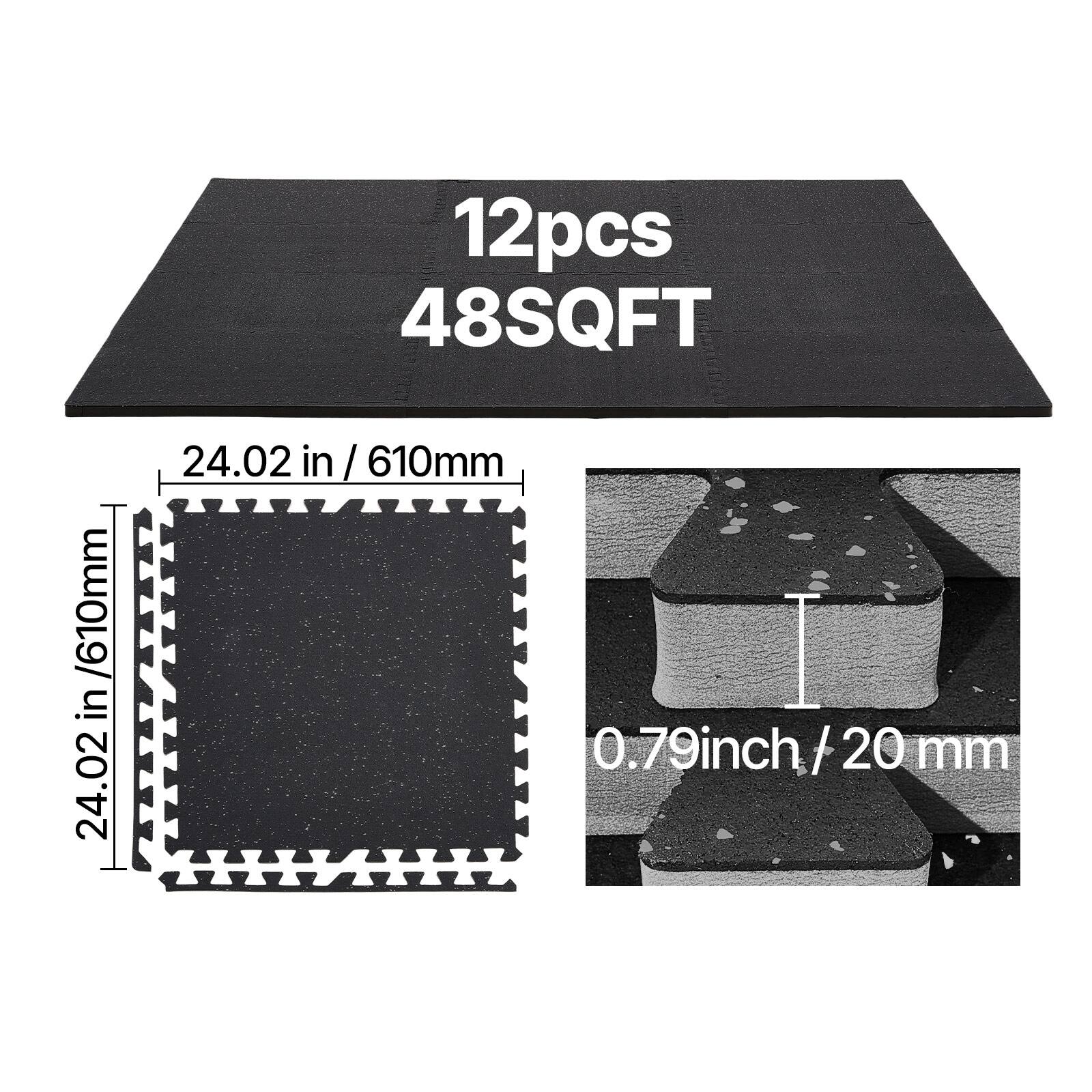 12pcs 48SQFT  
24.02 in / 610mm  
0.79 inch / 20 mm