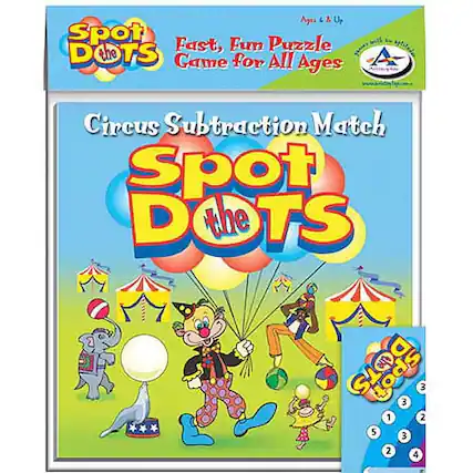 Spot the Dots
Fast, Fun Puzzle Game for All Ages
Circus Subtraction Match
Ages 6 & Up