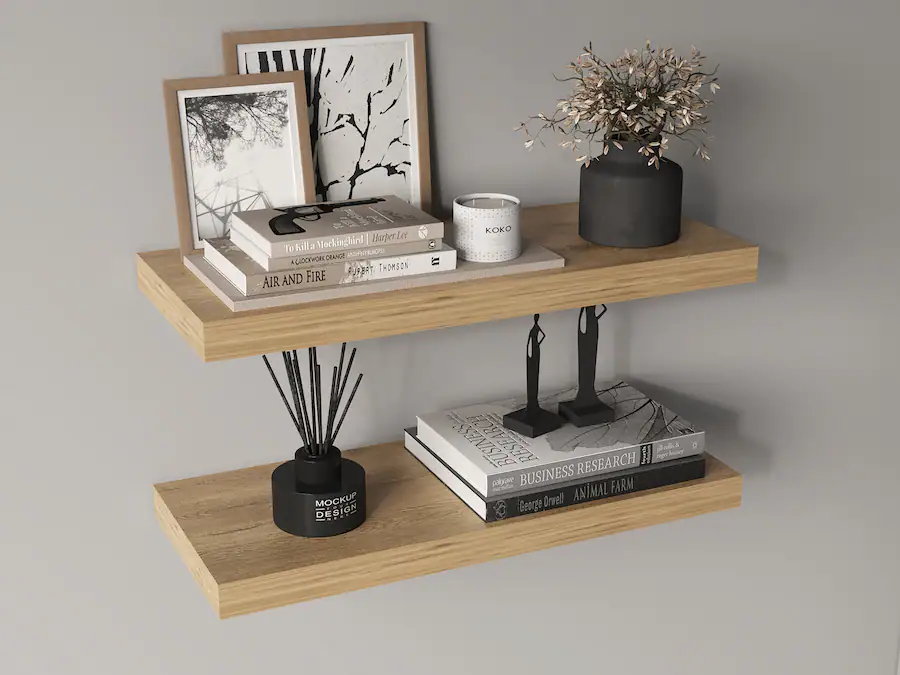 TuHome Ecco 31.5" Wide Floating Shelves Set Of 2, Shelves For Wall ...