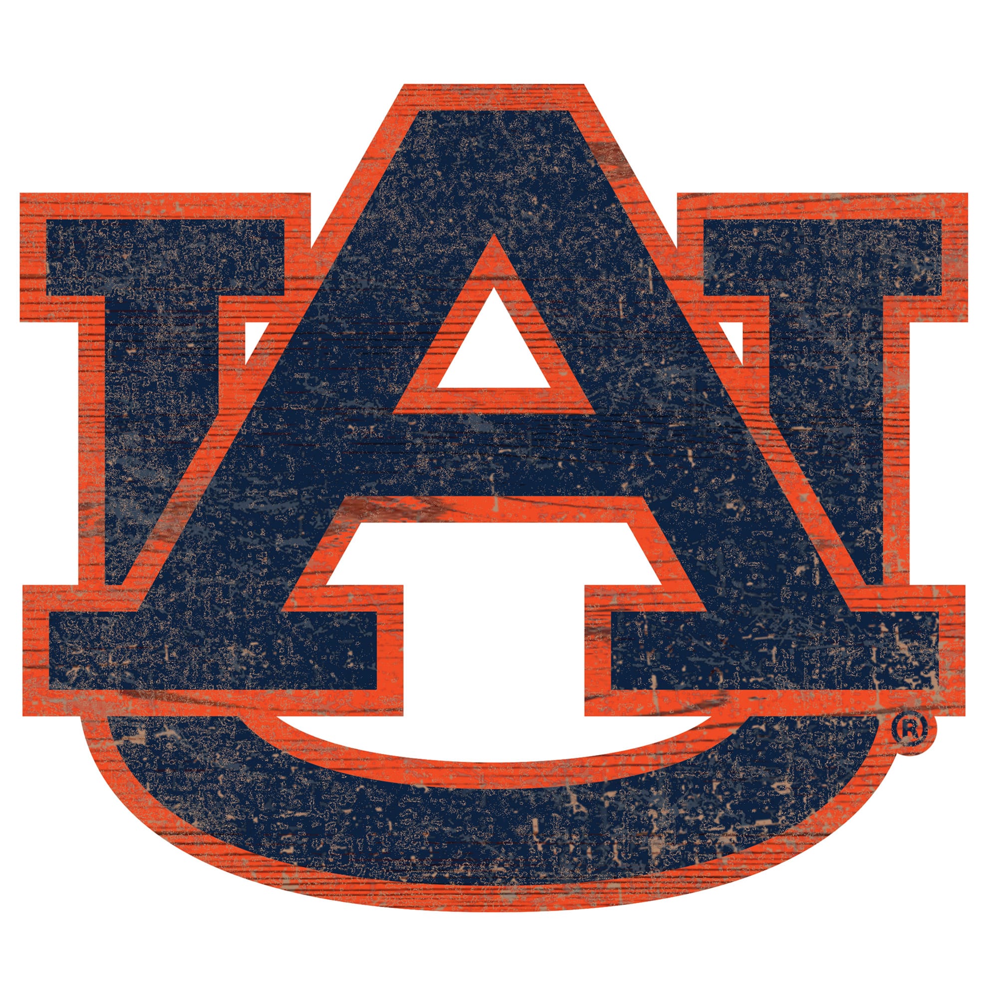 Front. Fan Creations - Auburn Tigers Distressed Logo Cutout Sign - Multicolor.