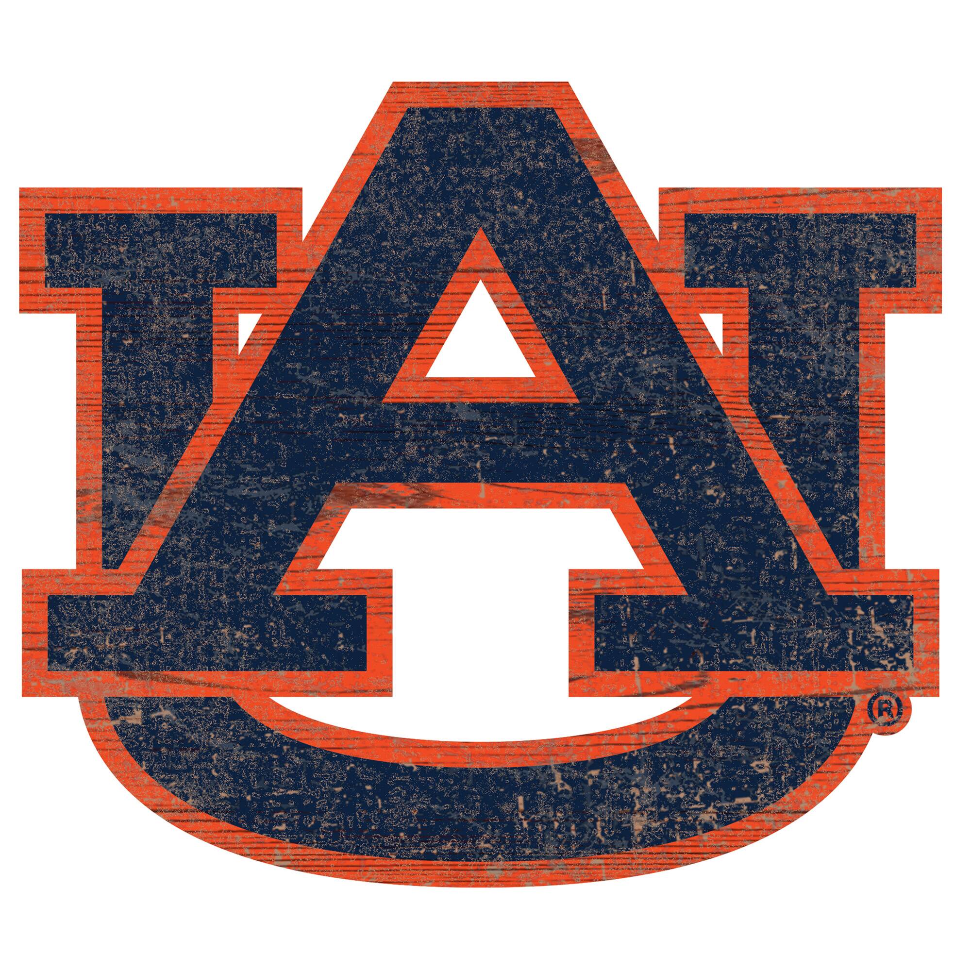 Auburn Tigers Distressed Logo Cutout Sign