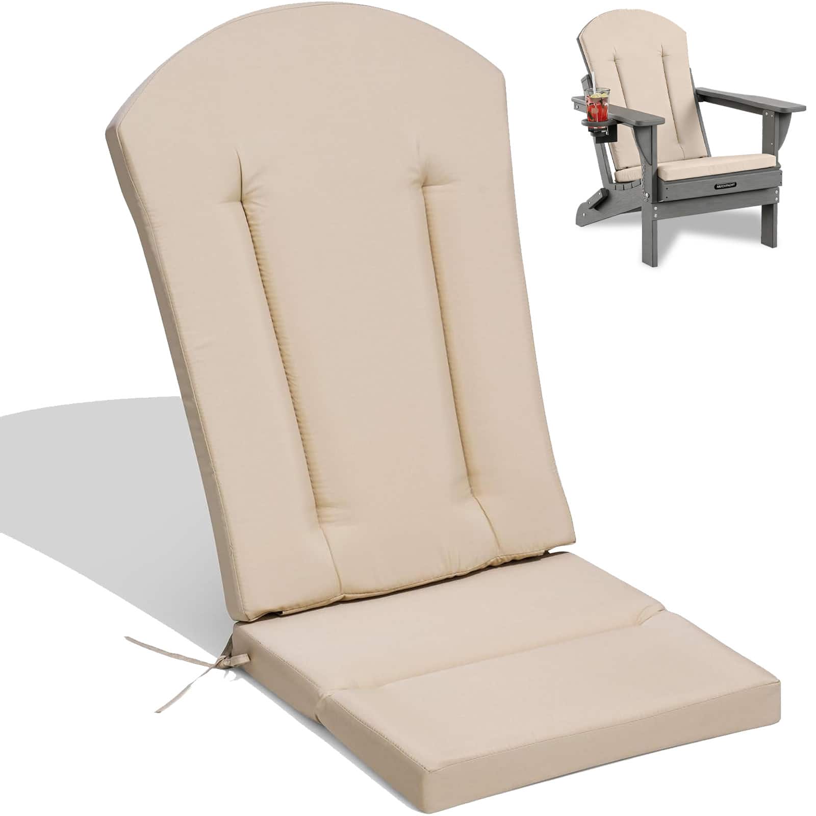 Chateau Abodes - Adirondack Chair Cushions, Outdoor Rocking Chair Cushions Waterproof & Fade Resistant for Outdoor Patio - ADLKY-KQ1PCS