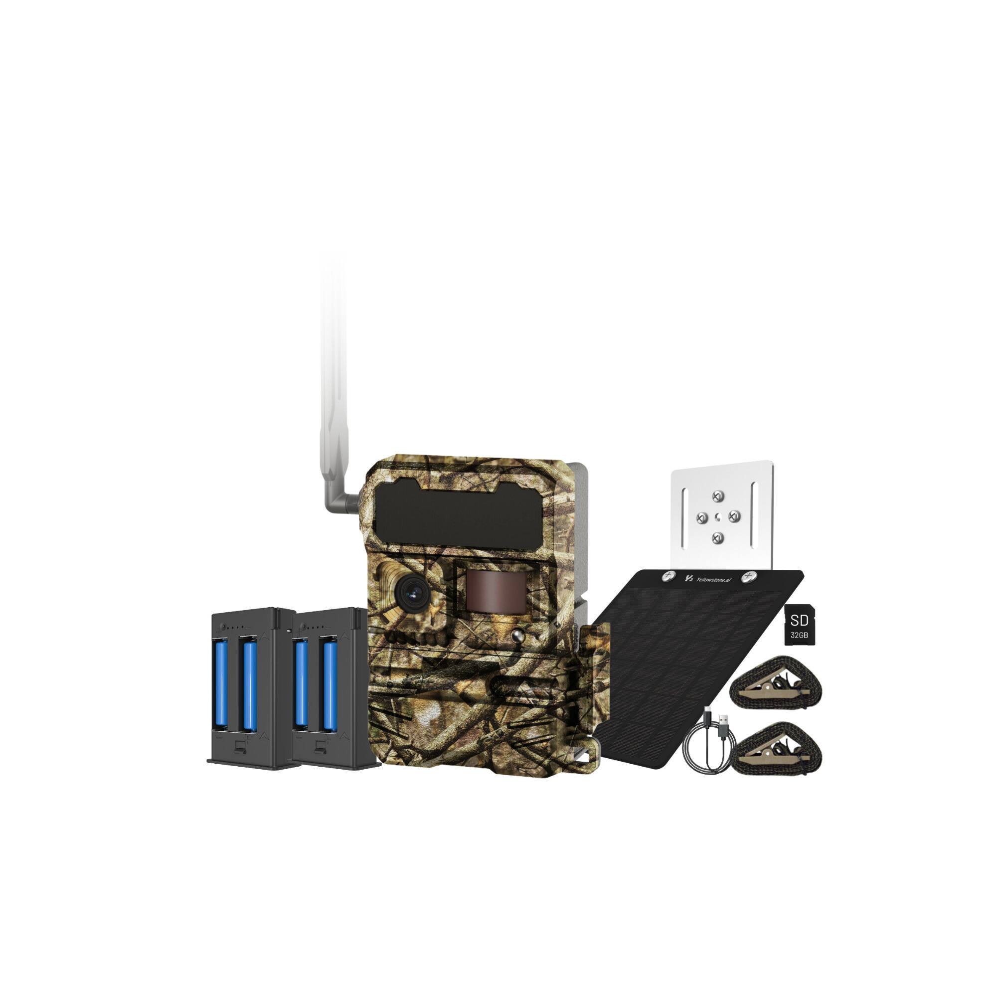 Angle. Yellowstone - Yellowstone Y2 4G-LTE Trail Camera Bundle with Solar Panel and Accessories.