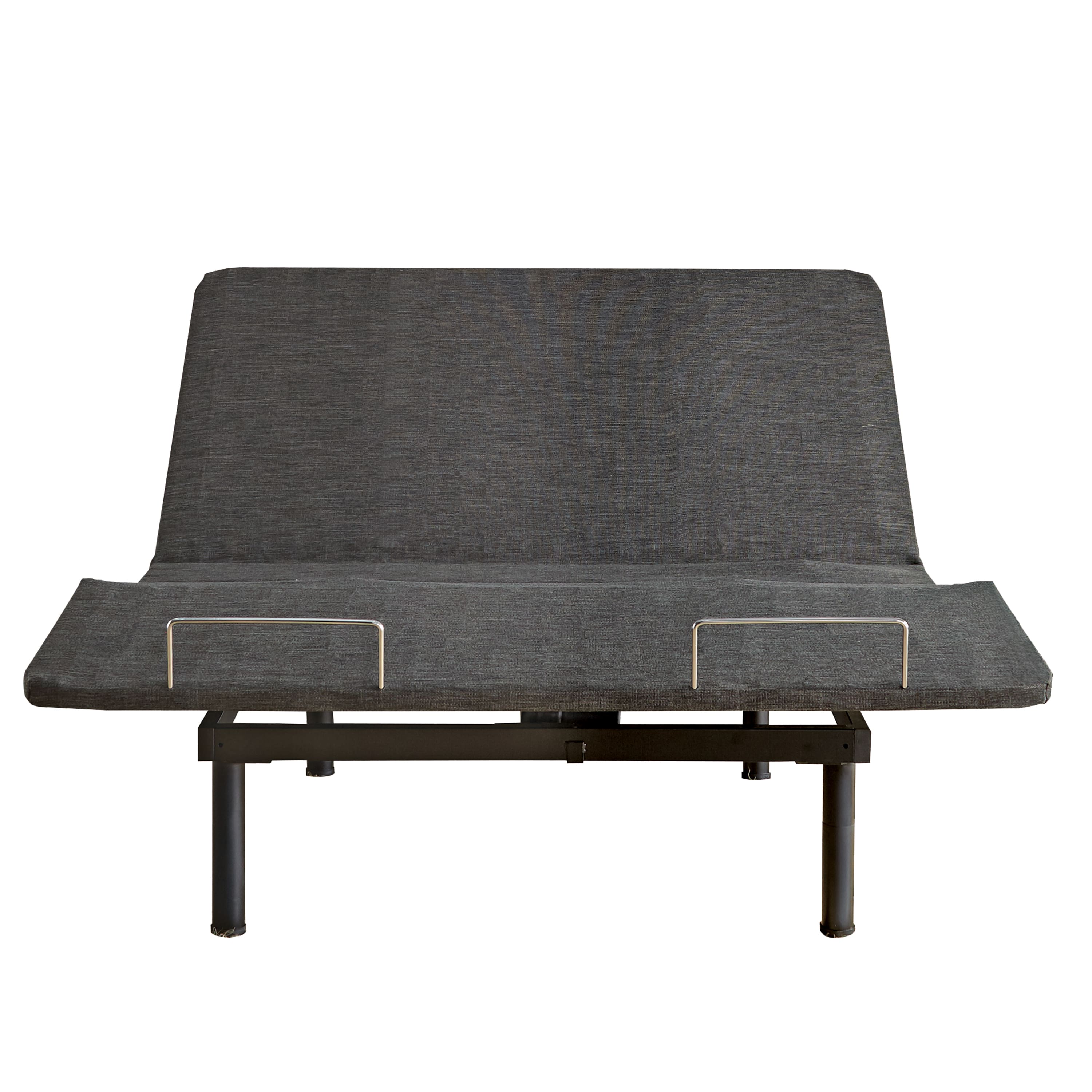 Front. Boyd Sleep - Zero-Clearance Power Adjustable Bed Base with Massage, Queen - Grey.