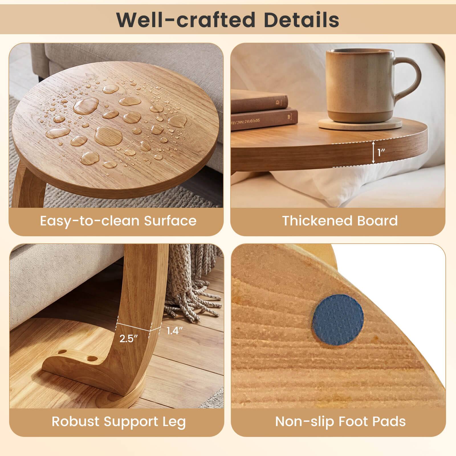 Well-crafted Details

- Easy-to-clean Surface
- Thickened Board 1"
- Robust Support Leg 2.5" x 1.4"
- Non-slip Foot Pads