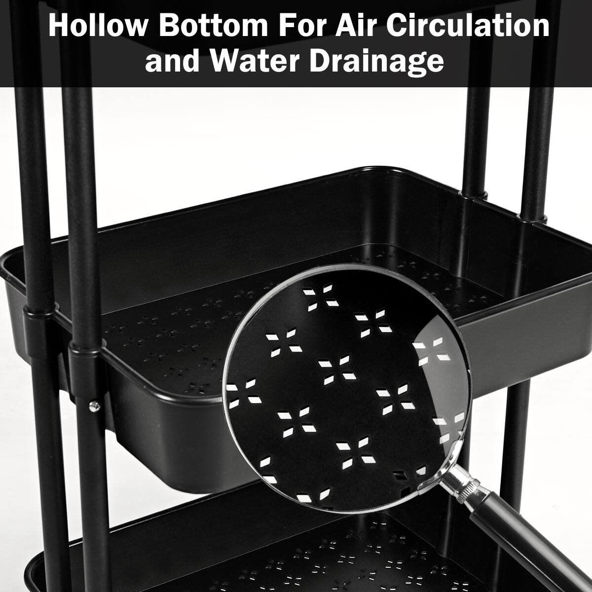 Hollow Bottom For Air Circulation and Water Drainage